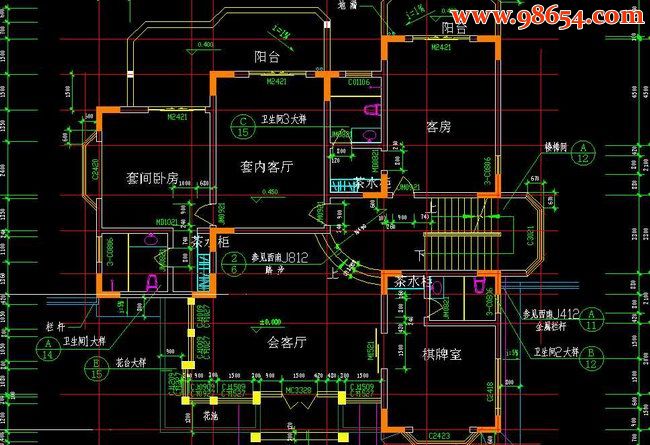 重庆南山三层接待别墅户型图一楼平面图