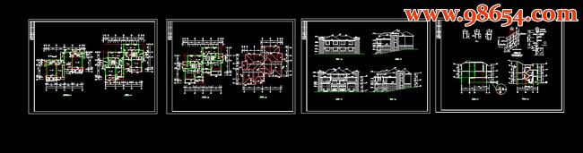 两层双拼A型山体别墅全套施工图全套预览图