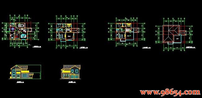 首层面积143平方米3层别墅建筑施工图全套预览图