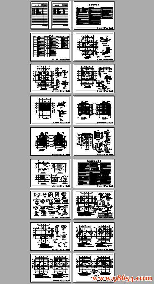 首层面积115平方米3层农村别墅设计图全套预览图