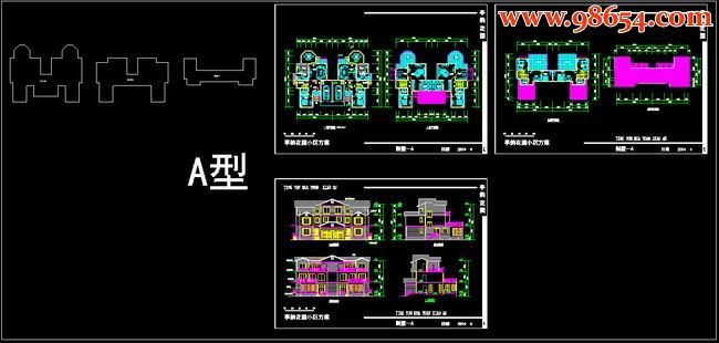 三层145平米亭韵花园别墅设计A方案全套预览图