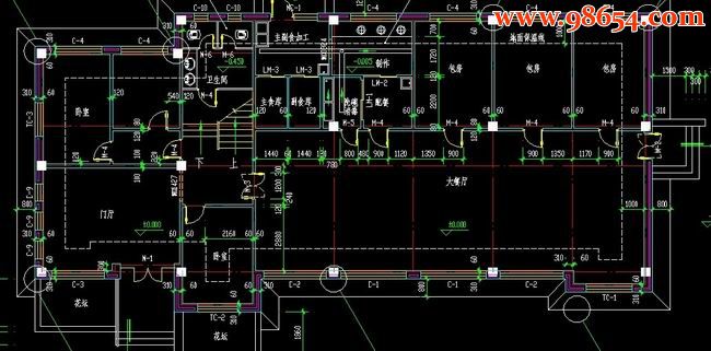 某度假村二层别墅建施图 一楼平面图