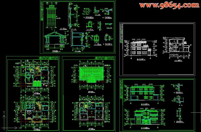 别墅施工图A-05全套预览图