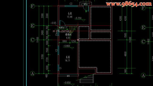 四层5室3厅3卫农村自建房建筑图一楼平面图