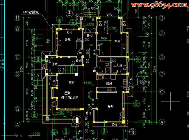 292平米独立别墅设计图一楼平面图