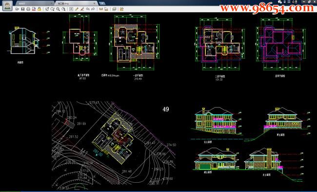 两层5室2厅5卫自建别墅施工图全套预览图