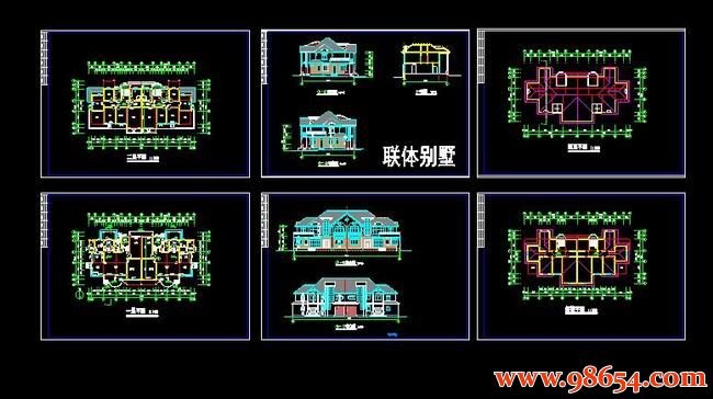 首层面积453平方米2层别墅建筑设计施工图全套预览图