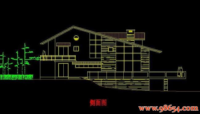 首层面积210平方米2层B型别墅设计方案正立面图