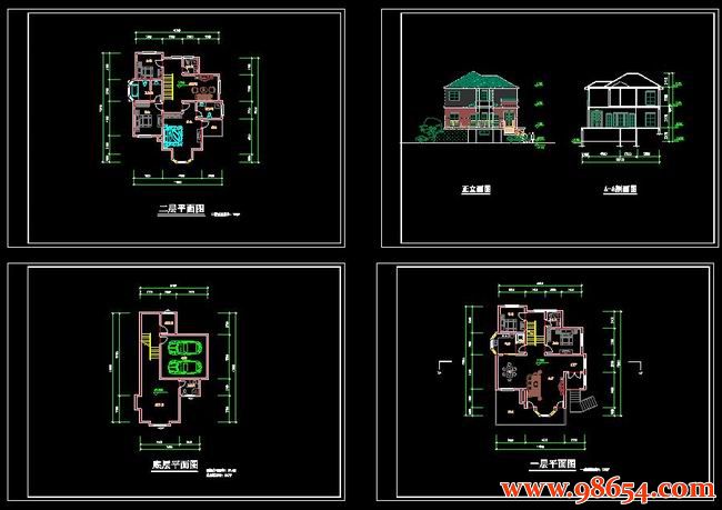 首层面积143平方米2层小别墅建筑方案全套预览图