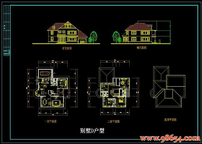 首层面积248平方米2层别墅D户型设计方案全套预览图