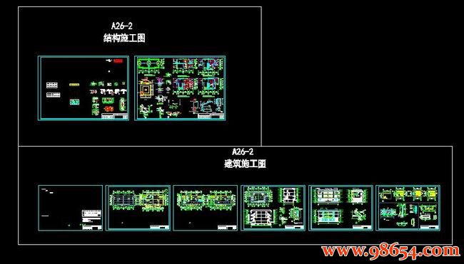 首层面积161平方米3层双拼别墅施工图全套预览图