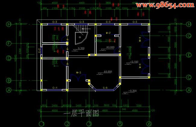 两层177平米某家园别墅图纸一楼平面图