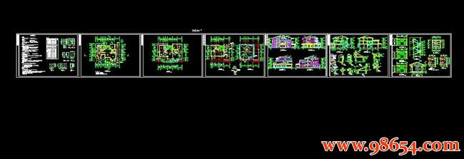 首层面积377平方米3层别墅设计施工图全套预览图