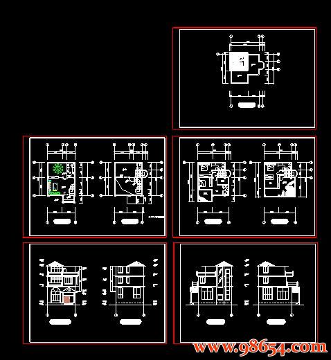 首层面积76平方米3层实用新型别墅设计方案全套预览图