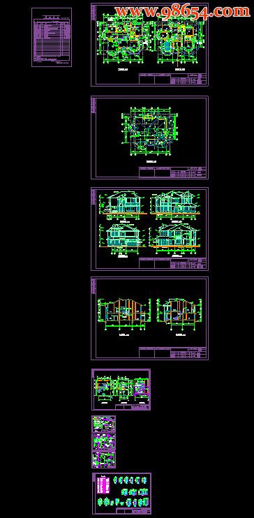 两层386平米别墅K施工图全套预览图