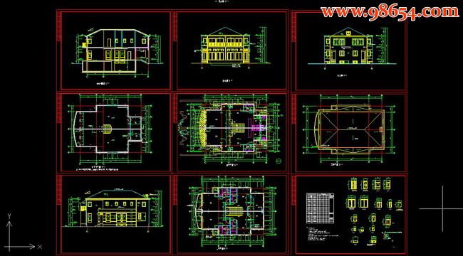 两层带地下室双拼别墅建筑施工图全套预览图