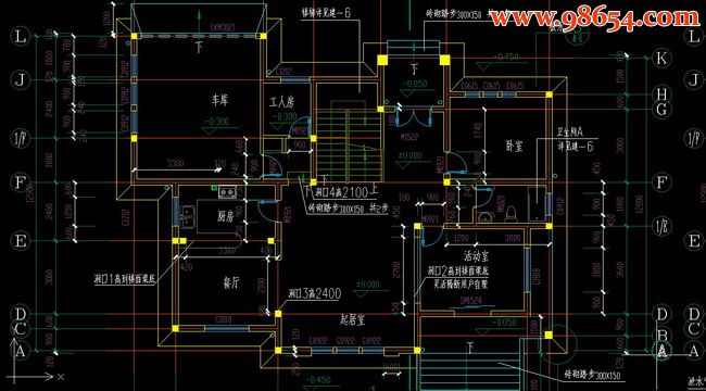 东阳别墅全套图一楼平面图