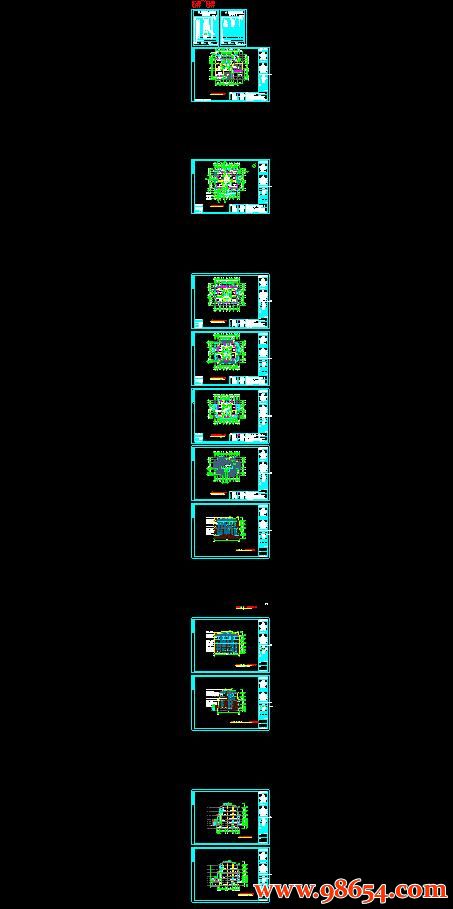 首层面积329平方米3层单套双拼别墅施工图全套预览图