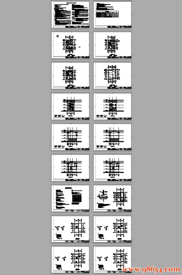 首层面积80平方米3层新农村别墅全套全套预览图