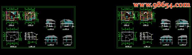 两层135平米农村住宅施工图全套预览图