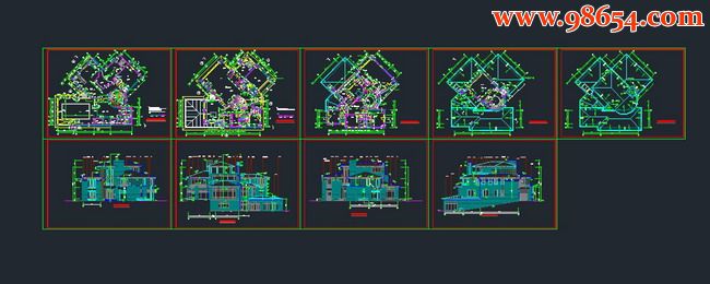 北京某经典别墅全套施工图全套预览图