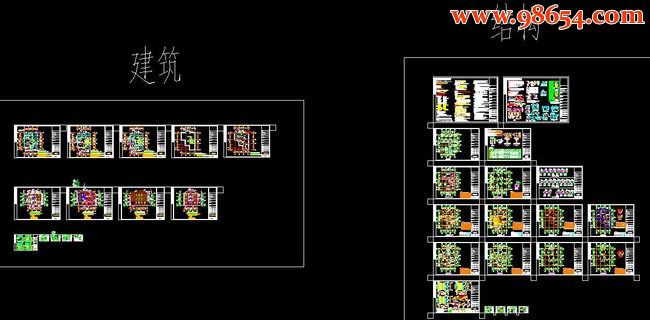 福建某农村三层私人别墅户型图全套预览图