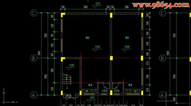 三层6室4厅6卫私人商业住宅建筑施工图一楼平面图