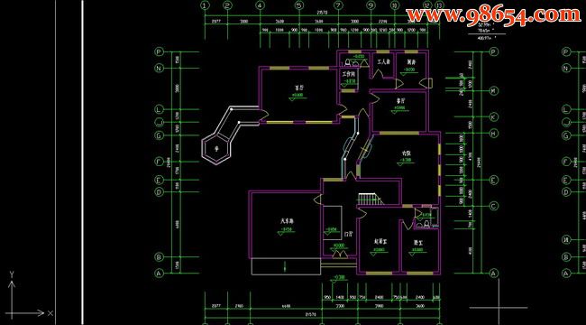 两层5室4厅4卫古建别墅建筑图C一楼平面图