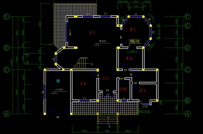 三层新农村自建别墅的方案一楼平面图