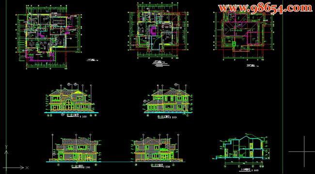 两层自建别墅建施图二全套预览图