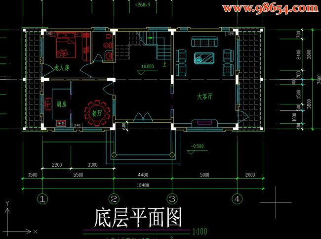 四层483平米别墅设计方案一楼平面图