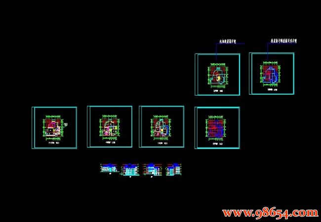 首层面积606平方米三层别墅全套预览图