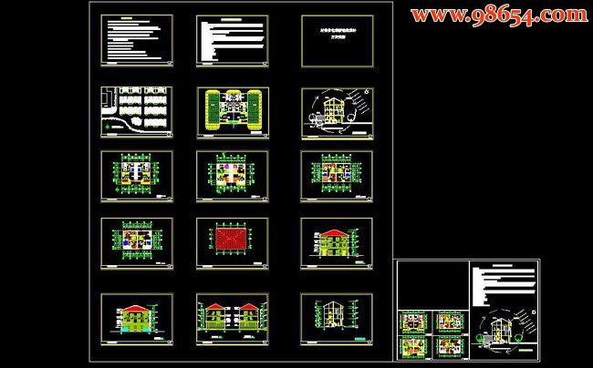 三层双拼生态农家住宅图纸全套预览图
