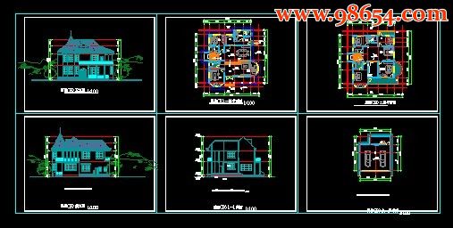 某地别墅区二层别墅建施图 全套预览图