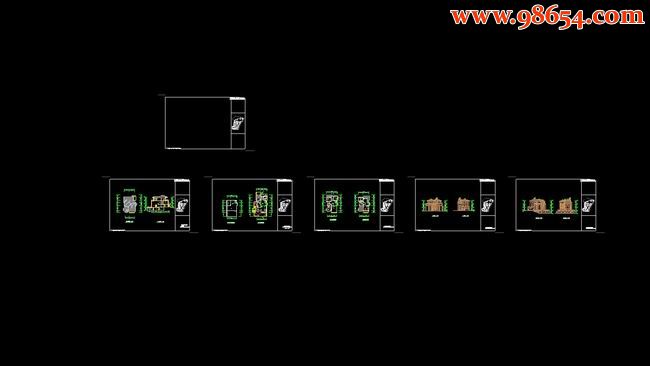 三层南方农村别墅设计施工图全套预览图