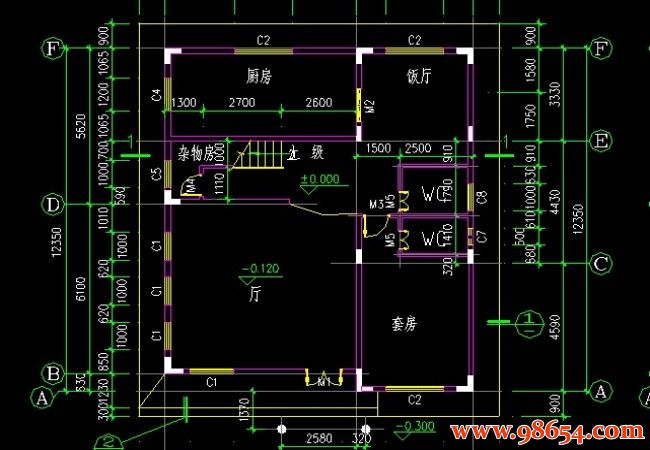 首层面积130平方米三层别墅设计图一楼平面图