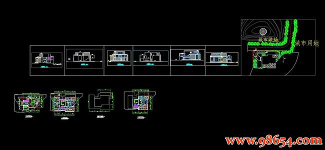 首层面积157平方米3层别墅建筑施工图全套预览图