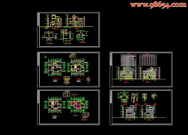 别墅建筑施工图A-02全套预览图