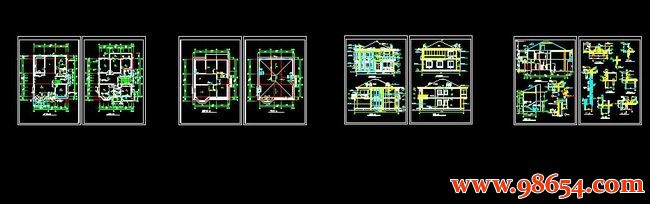 首层面积171平方米2层别墅建筑图纸全套预览图