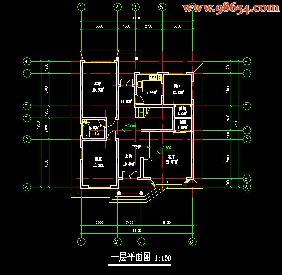 首层面积139平方米2层别墅设计方案图一楼平面图