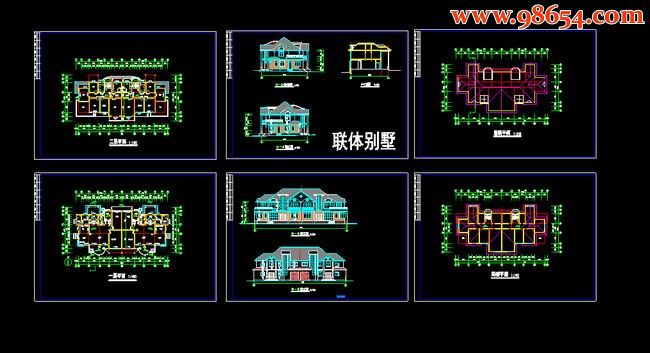 两层双拼独立别墅设计施工图全套预览图