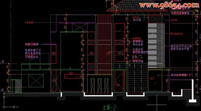 三层611平米双拼豪华别墅施工图正立面图