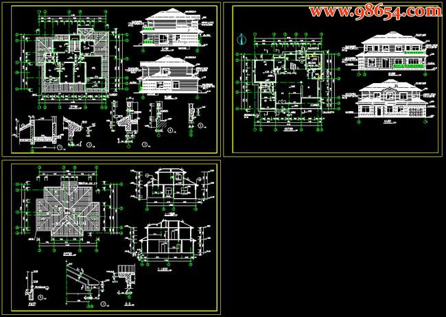 两层267平米砖混结构别墅设计全套预览图