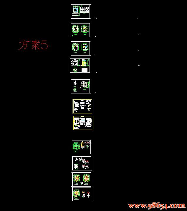 首层面积95平方米3层别墅设计施工图全套预览图