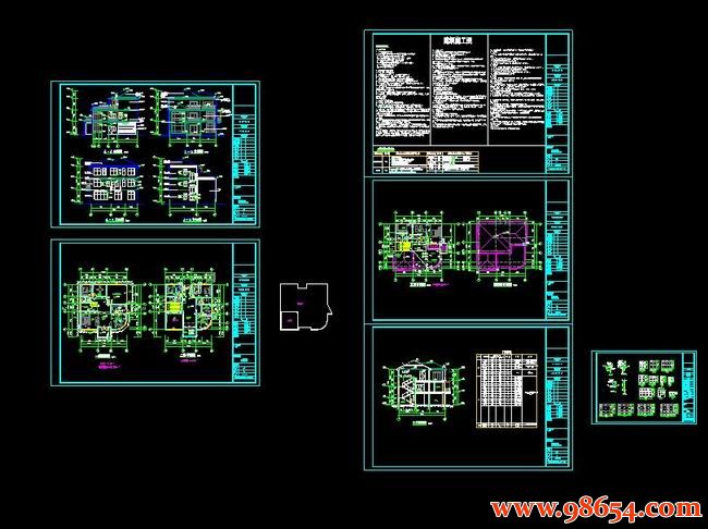 首层面积168平方米3层别墅设计施工图全套预览图