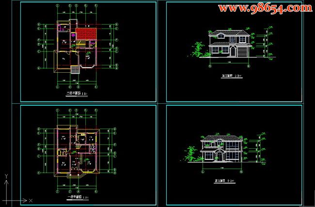 别墅施工图A-08全套预览图