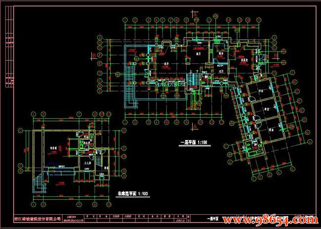 首层面积234平方米2层大型别墅施工图一楼平面图