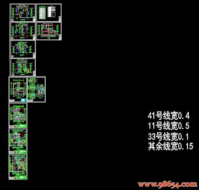 首层面积149平方米3层欧美乡村别墅施工图全套预览图