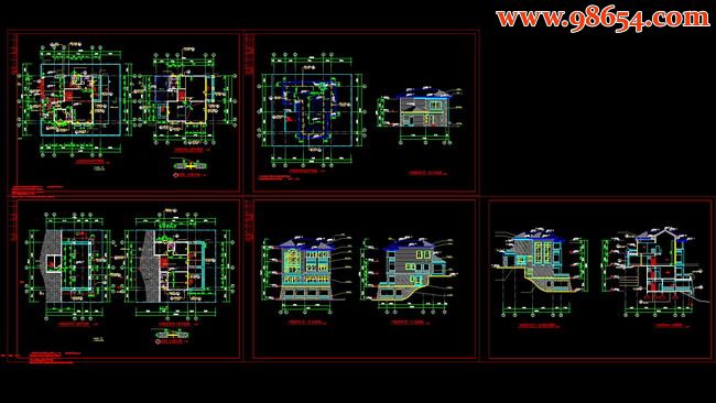 两层5室3厅4卫别墅全套建筑施工图全套预览图