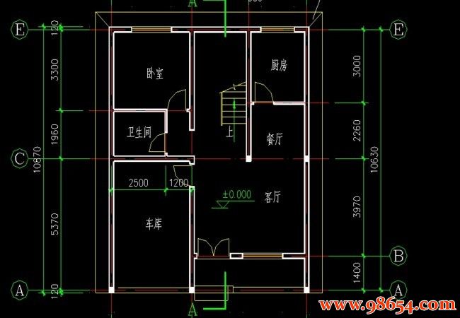 首层面积92平方米三层别墅一楼平面图